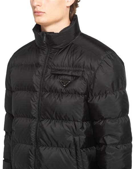 prada nylon puffer jacket mens|prada nylon cropped puffer jacket.